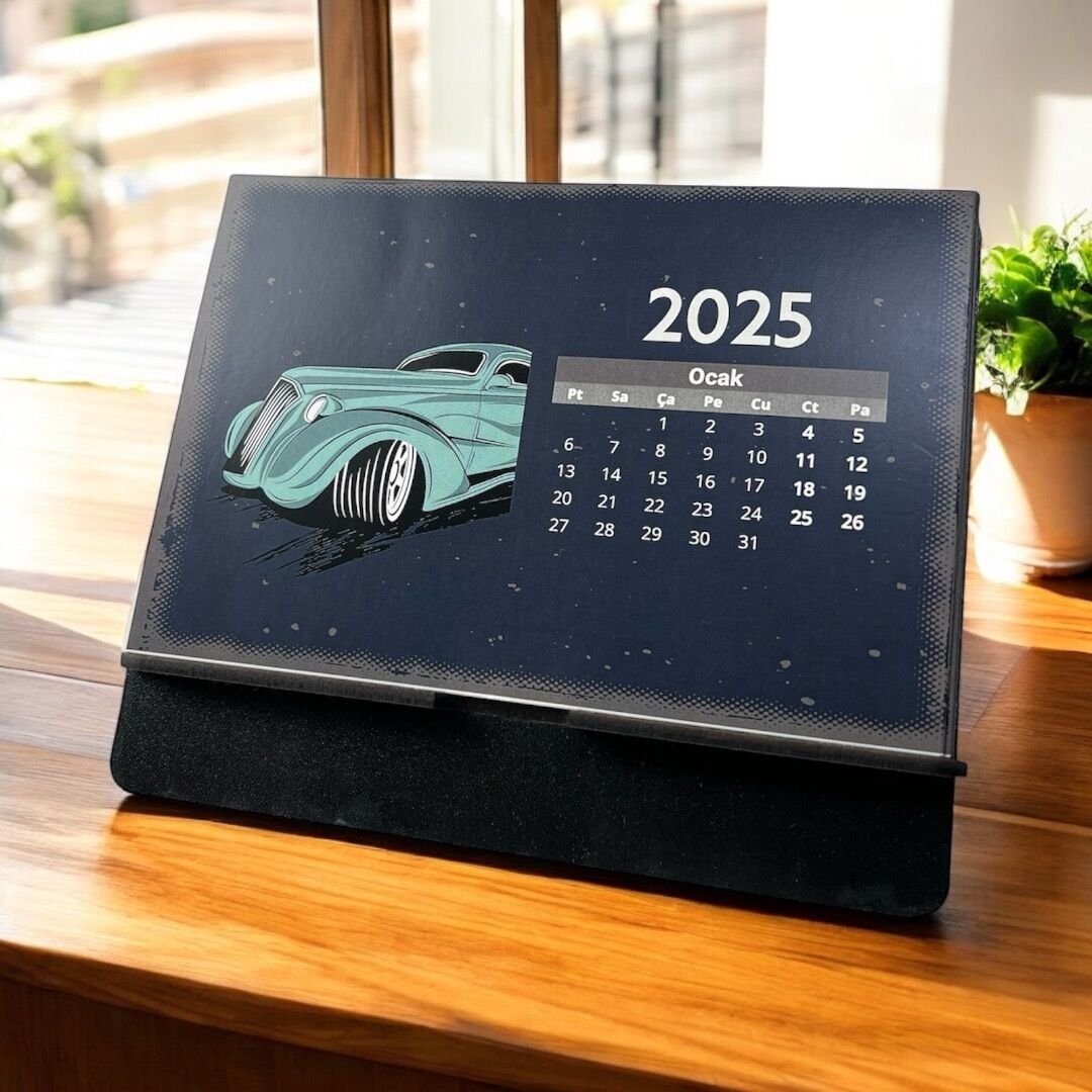 Retro Masa Takvimi 2025 | Masaüstü Takvim