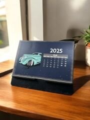 Retro Araba Tasarımlı Masa Takvimi 2025