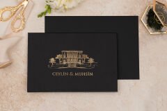 Modern ve Zarif Düğün Davetiyesi 5102-Z – Kişiye Özel, Zarflı (100 Adet)